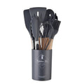 12-piece silicone cooking utensils set with wooden handles | Kalsten